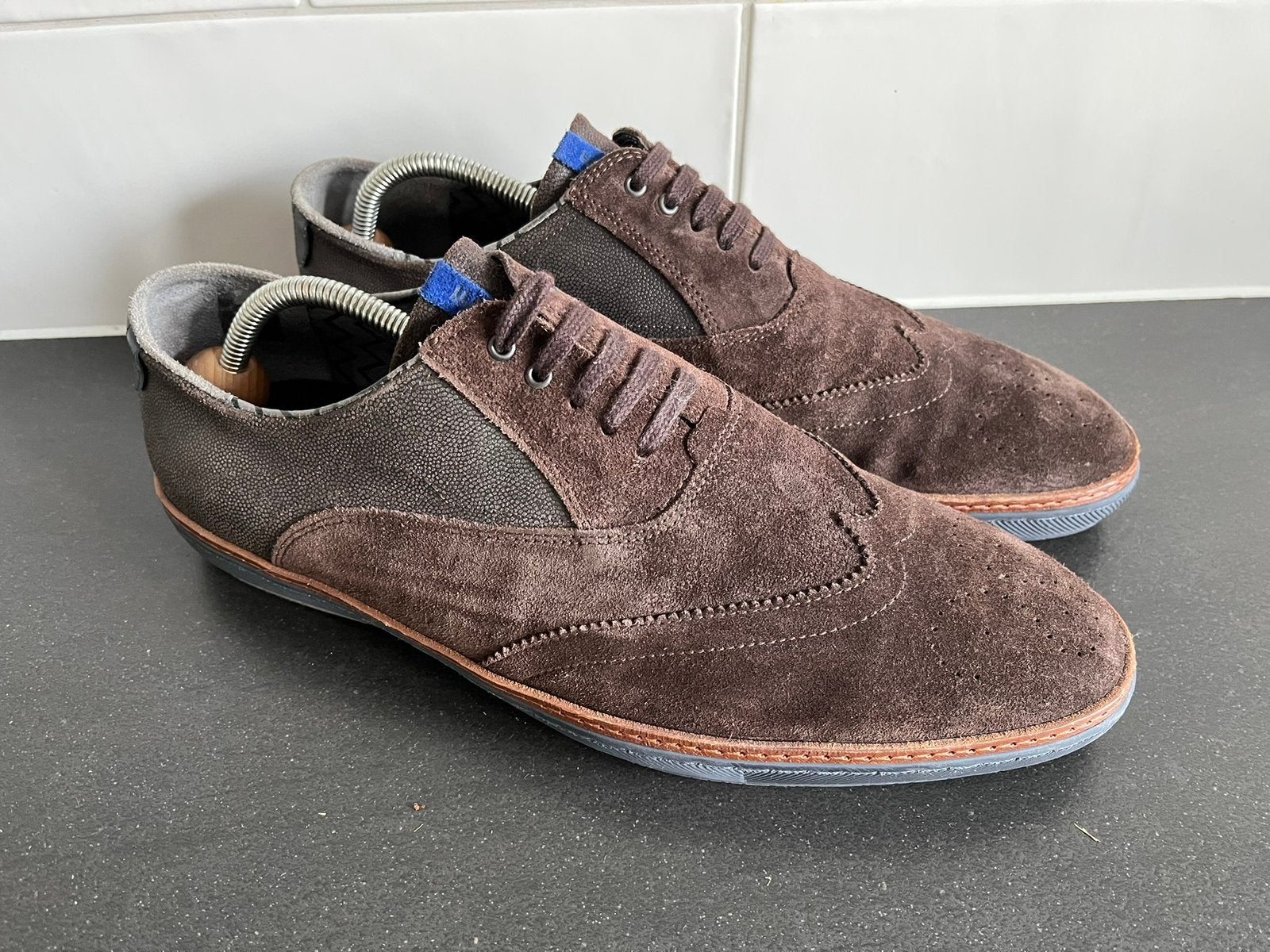 Floris van Bommel sneakers maat 9.5 / 43.5 H, Floris van Bommel, Bruin, Floris van Bommel, Floris van Bommel