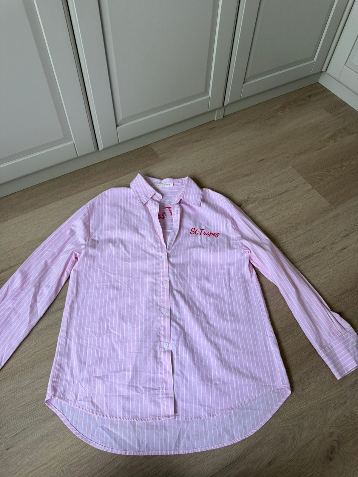 St. Tropez roze gestreepte blouse maat S/M, Ophalen of Verzenden, Zo goed als nieuw, Maat 36 (S), Roze
