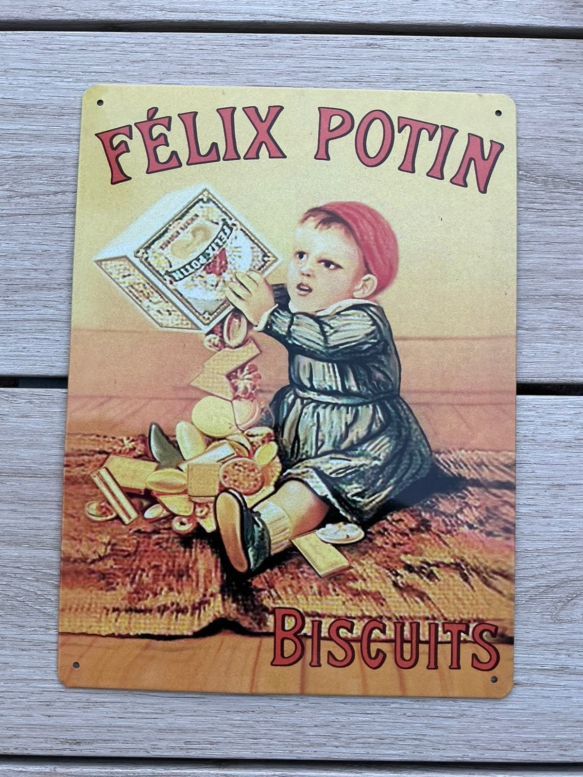 Metalen reclamebord Felix Potin, Ophalen of Verzenden, Huis en Inrichting