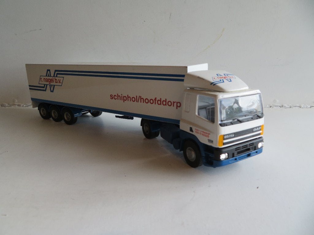 Lion Toys Daf 85CF Nagel bv 1:50 Schiphol Hoofddorp, Hobby en Vrije tijd, Modelauto's | 1:50, Ophalen of Verzenden, Bus of Vrachtwagen