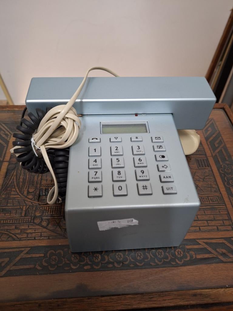Grijze vaste telefoon met display jan de bouvrie, Ophalen of Verzenden, 1 handset