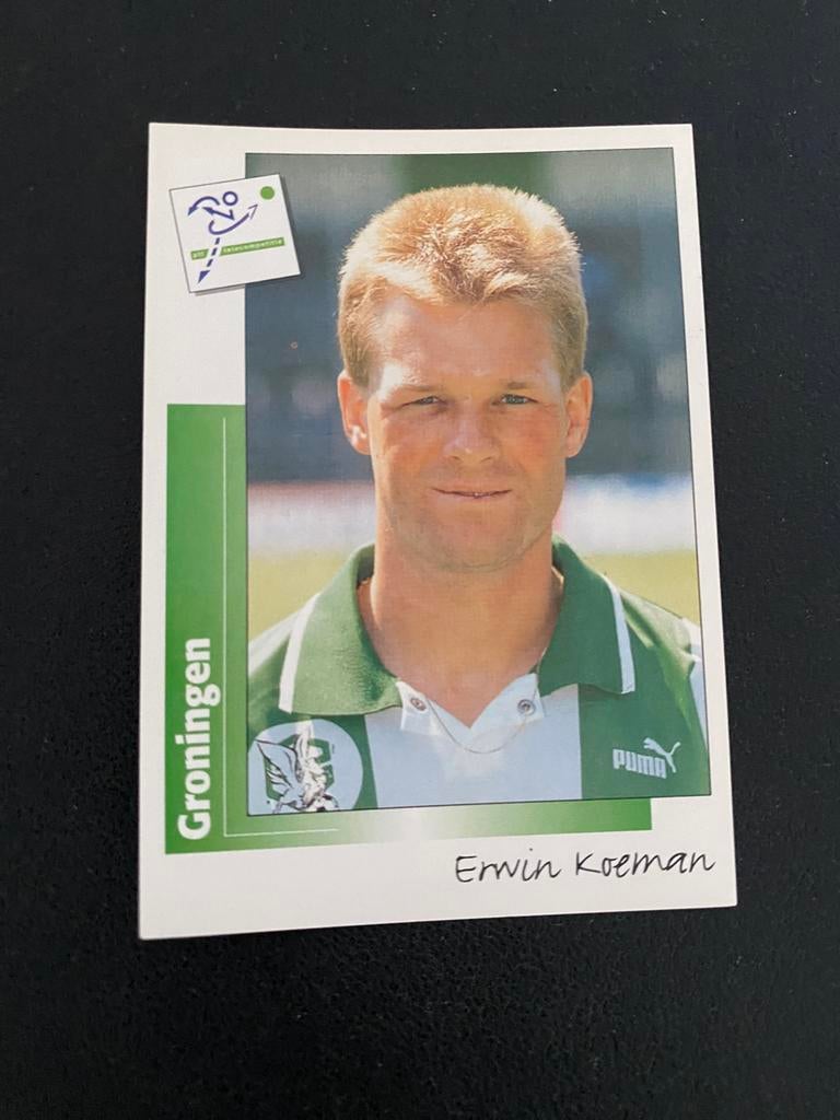 Erwin Koeman - FC Groningen - Panini Voetbal 96, Ophalen of Verzenden, Zo goed als nieuw, Overige binnenlandse clubs, Poster, Plaatje of Sticker