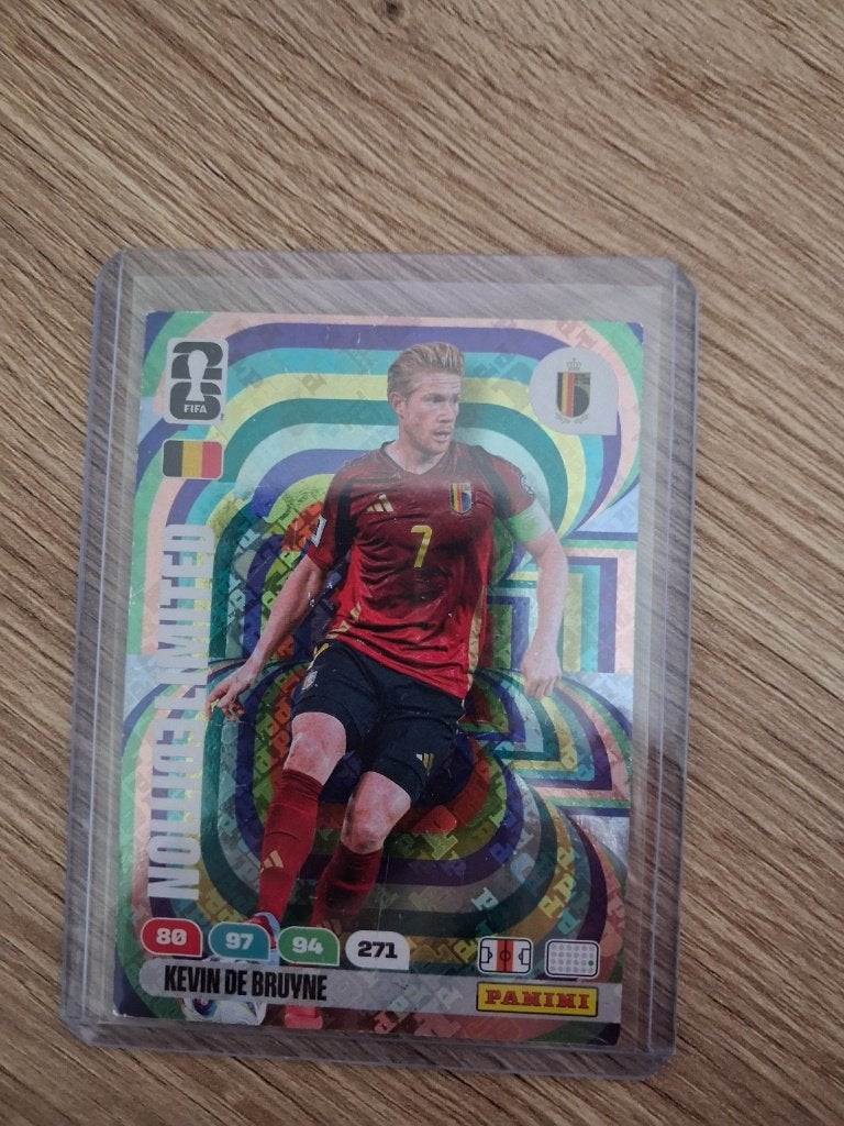 Panini Adrenlyn Cup 2026 Kevin de Bruyne Holo Limited, Ophalen of Verzenden, Gebruikt, Plaatje