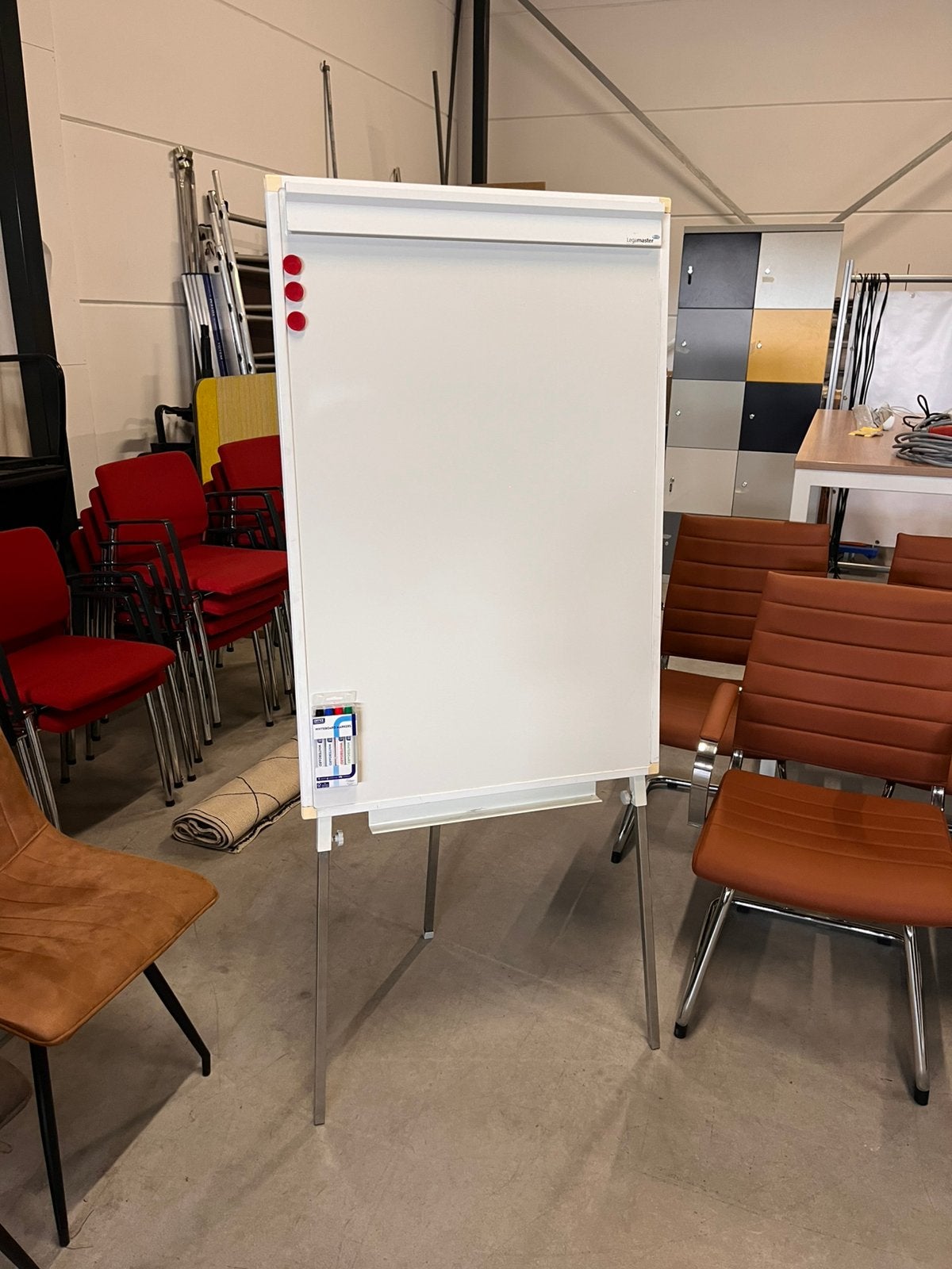 Flipover beschrijfbaar incl stiften, magneten en papier, Gebruikt, Legamaster, Geen, Ophalen of Verzenden