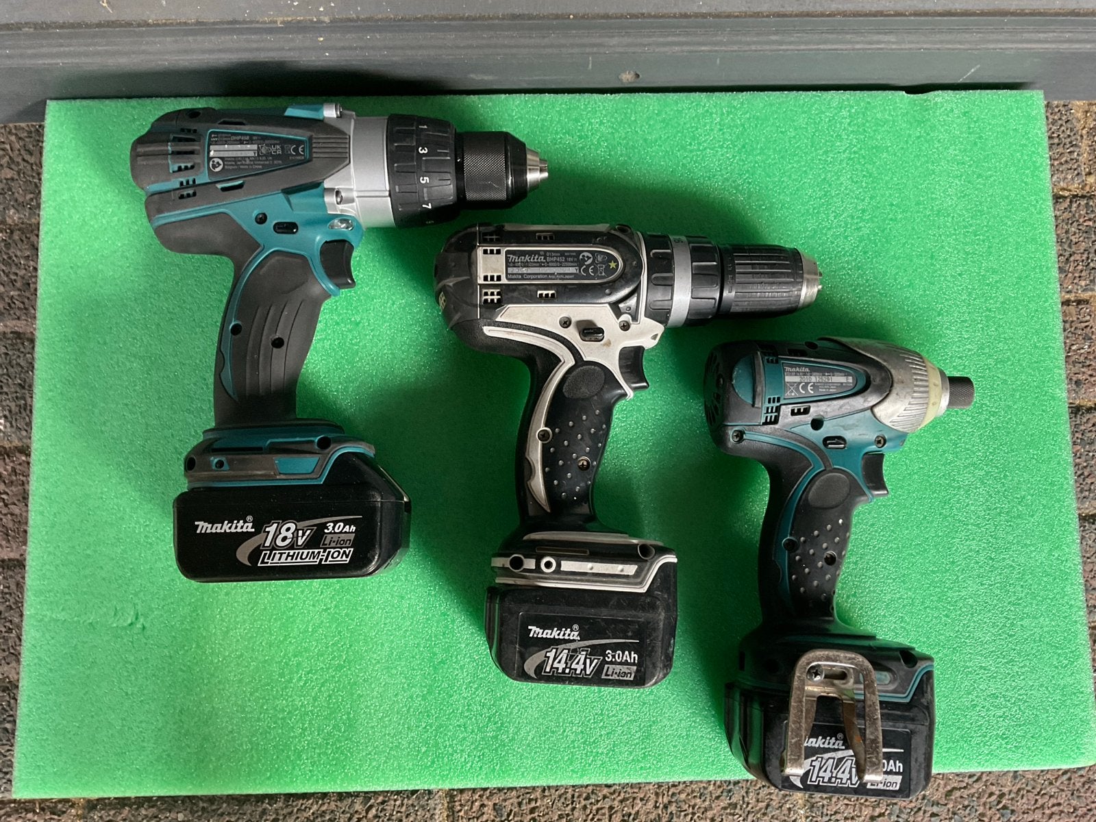 Makita Boor- en Schroefmachineset (3 stuks), Doe-het-zelf en Verbouw, Gereedschap | Boormachines, Gebruikt, Boor- en Schroefmachine