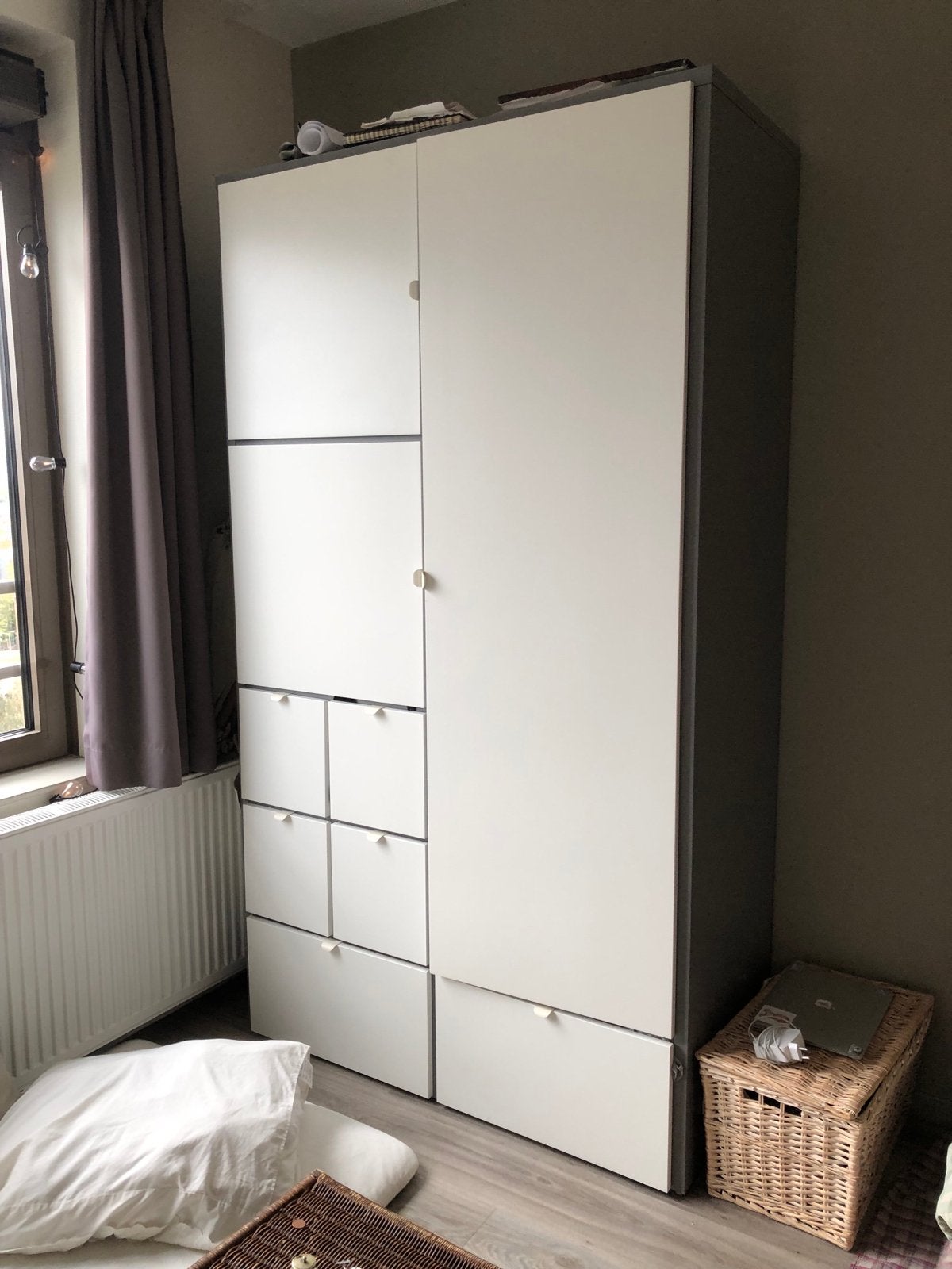 Ikea kledingkast met meerdere lades - zo goed als nieuw, Overige materialen, 100 tot 150 cm, 200 cm of meer, Ophalen of Verzenden