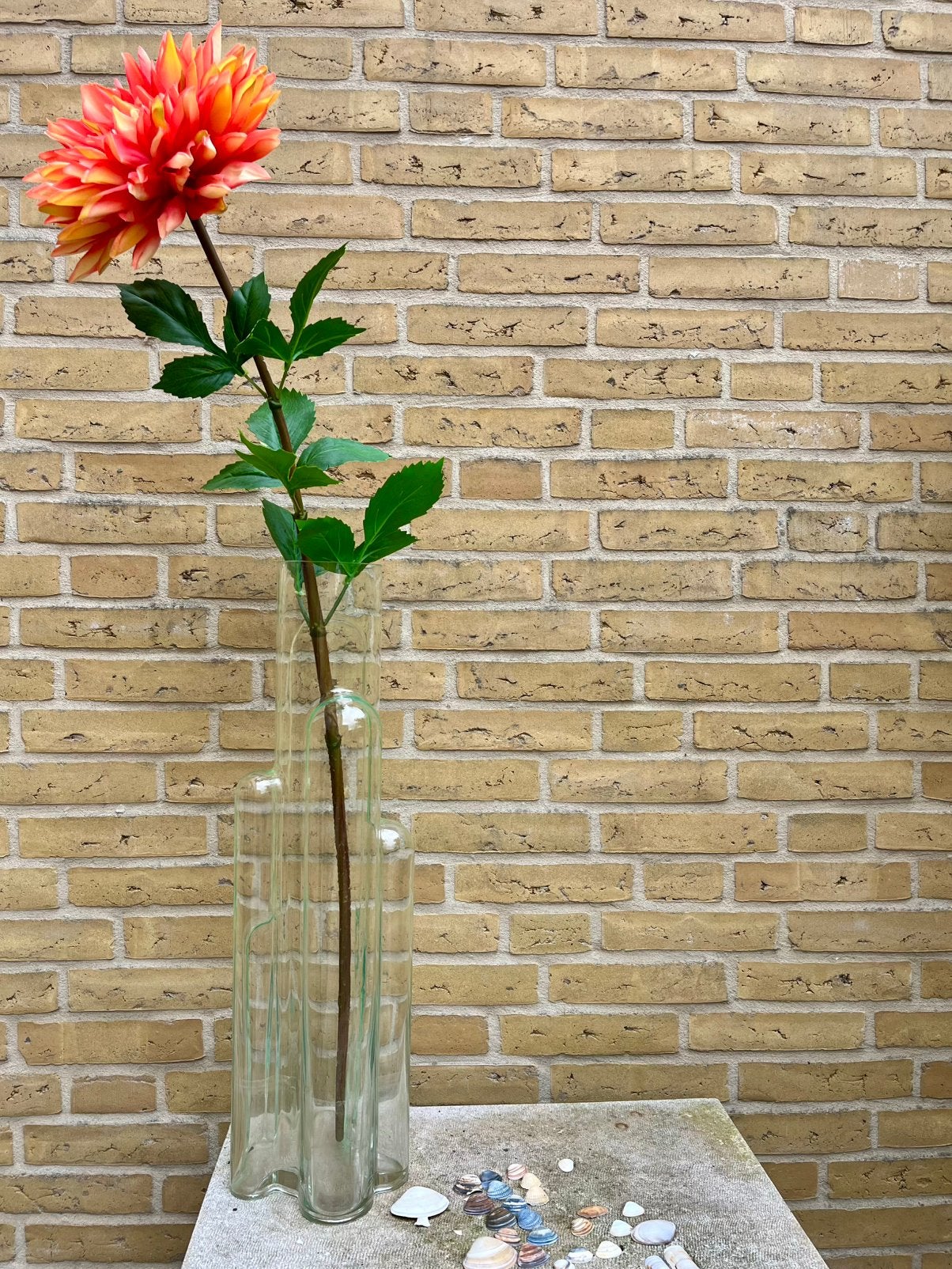 Glazen vaas Polspotten, Metropolis, Ophalen, 50 tot 75 cm, Groen, Glas