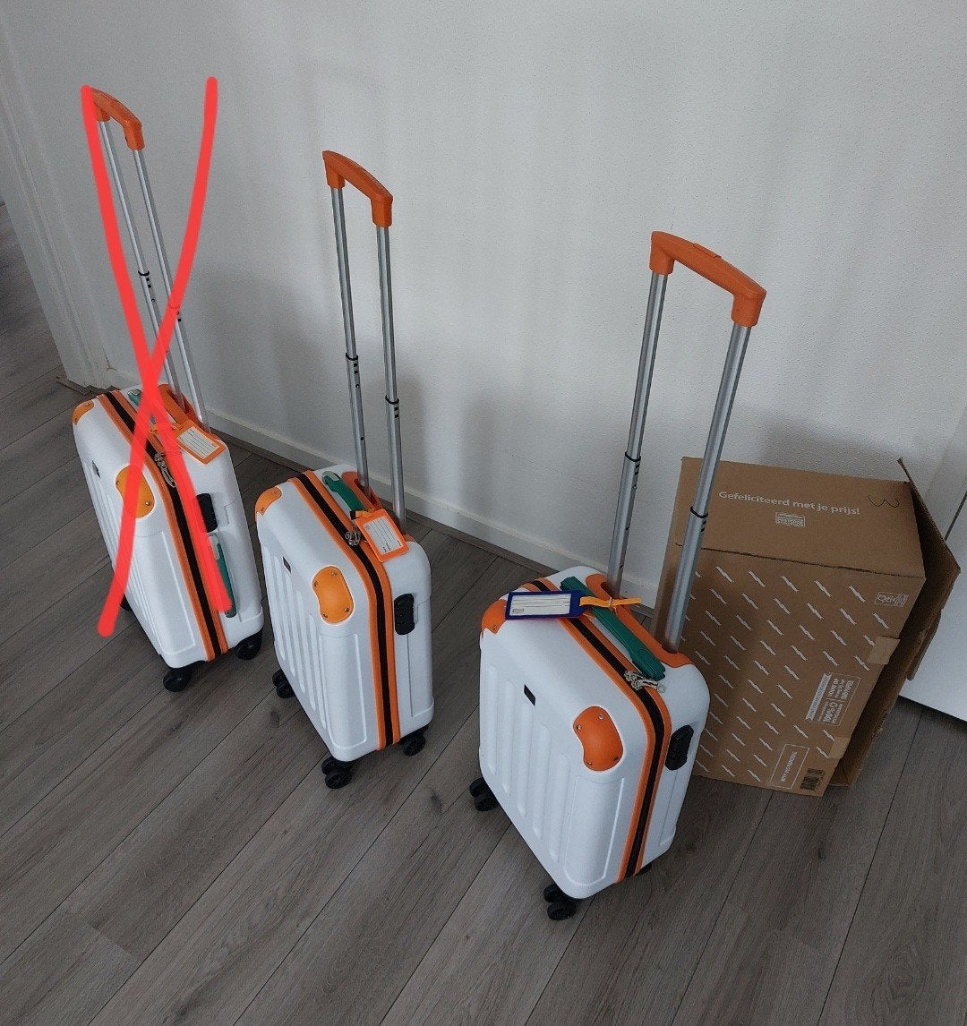 Handbagage / Postcodeloterij koffers 2x (nieuw), Sieraden, Tassen en Uiterlijk, Koffers, Ophalen, Hard kunststof, Minder dan 50 cm