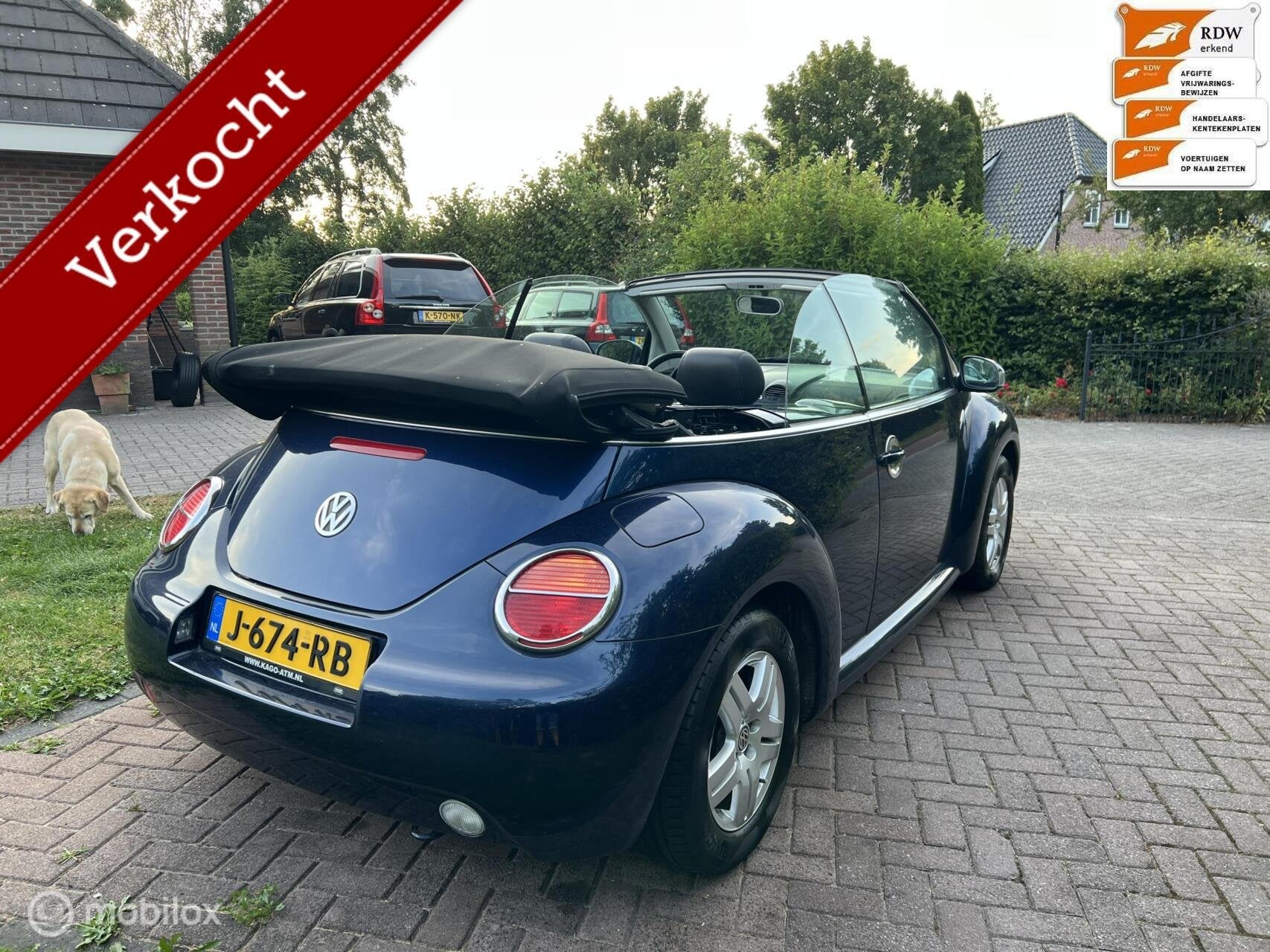 Nette sportieve VW New Beetle Cabriolet 1.6 Highline nwe apk, Auto's, Gebruikt, Beetle (Kever), 4 cilinders, Cabriolet