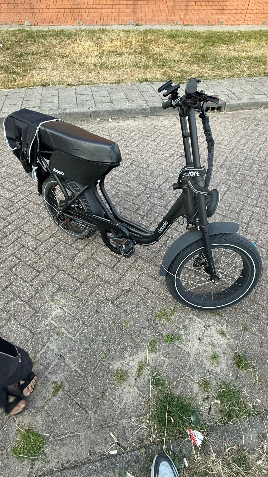 Doppio E-bike - Fatbike - Zwart, Gebruikt, Minder dan 47 cm, 50 km per accu of meer, Ophalen
