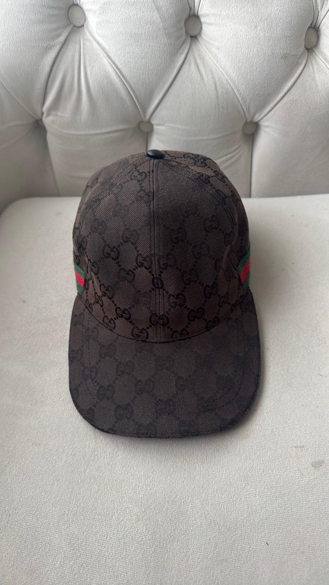 Gucci pet zwart, Kleding | Heren, Ophalen of Verzenden, Zo goed als nieuw, 57 cm (M, 7⅛ inch) of minder, Pet