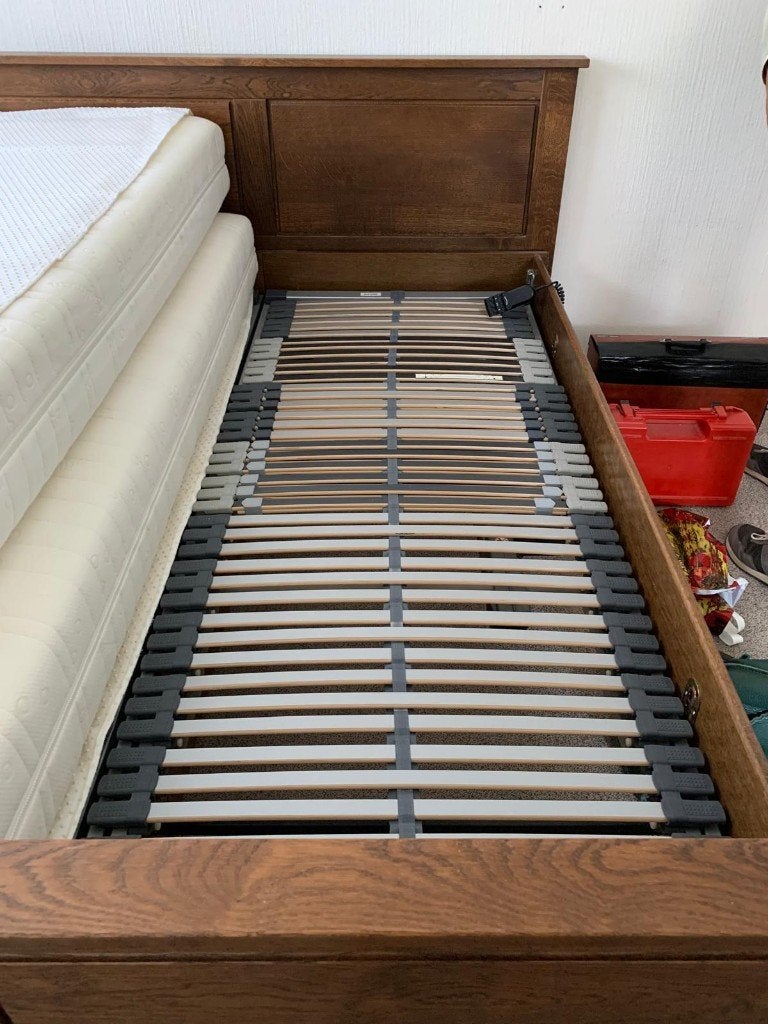 electrische bedbodem, Ophalen, Eenpersoons, Zo goed als nieuw, 80 cm