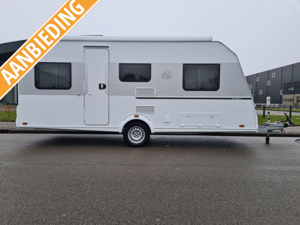Knaus Sport 500 EU Cassetteluifel, Caravans en Kamperen, Standaardzit, Schokbreker, Bedrijf, 5 tot 6 meter