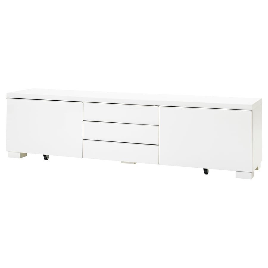 IKEA Moderne witte tv-meubel met lades en deuren, Ophalen, Overige materialen, 150 tot 200 cm, Zo goed als nieuw