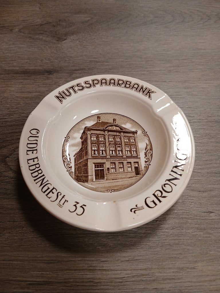 Asbak Nutsspaarbank Groningen, Ophalen of Verzenden, Zo goed als nieuw, Asbak