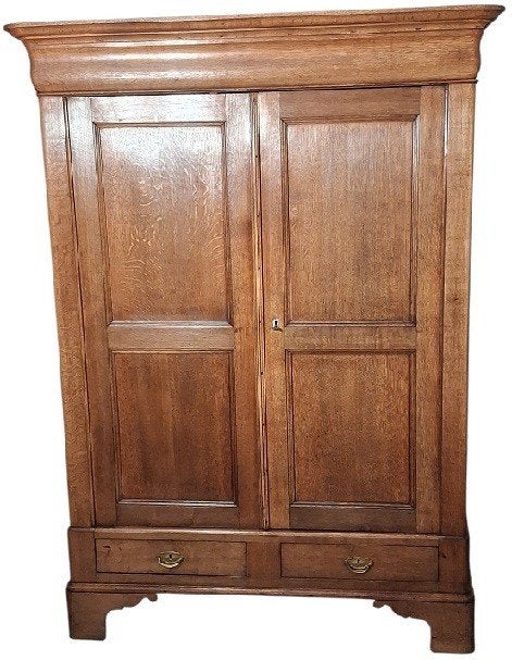 eiken Louis Philippe 2deurs kledingkast, Huis en Inrichting, Ophalen, Gebruikt, Eikenhout, 150 tot 200 cm
