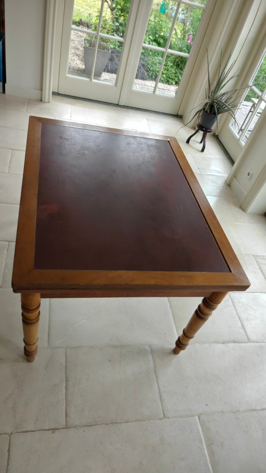 Antieke eettafel, Huis en Inrichting, Tafels | Eettafels, Ophalen, Zo goed als nieuw, Rechthoekig, 50 tot 100 cm