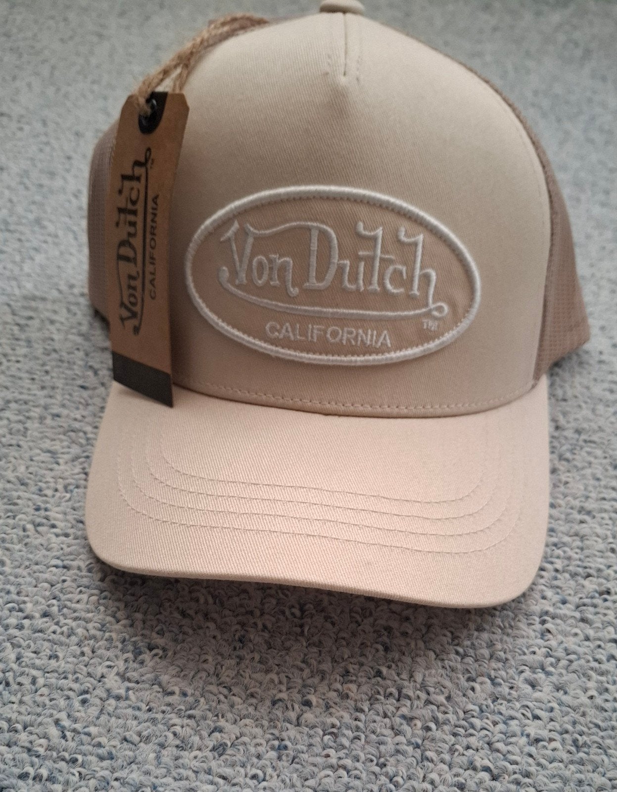 Von Dutch beige trucker snapback cap (nieuw met kaartje), Ophalen of Verzenden, Nieuw, One size fits all