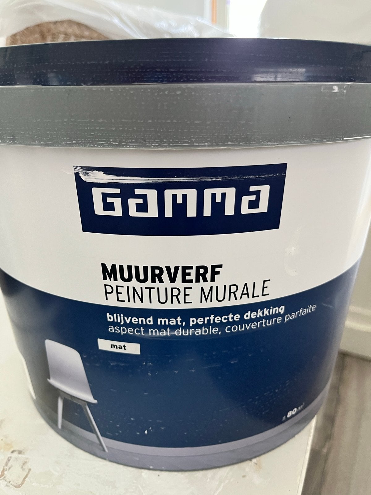 GAMMA Muurverf Mat Fondant (Roomwit) - Nieuw, 5 tot 10 liter, Wit, Nieuw, Ophalen of Verzenden