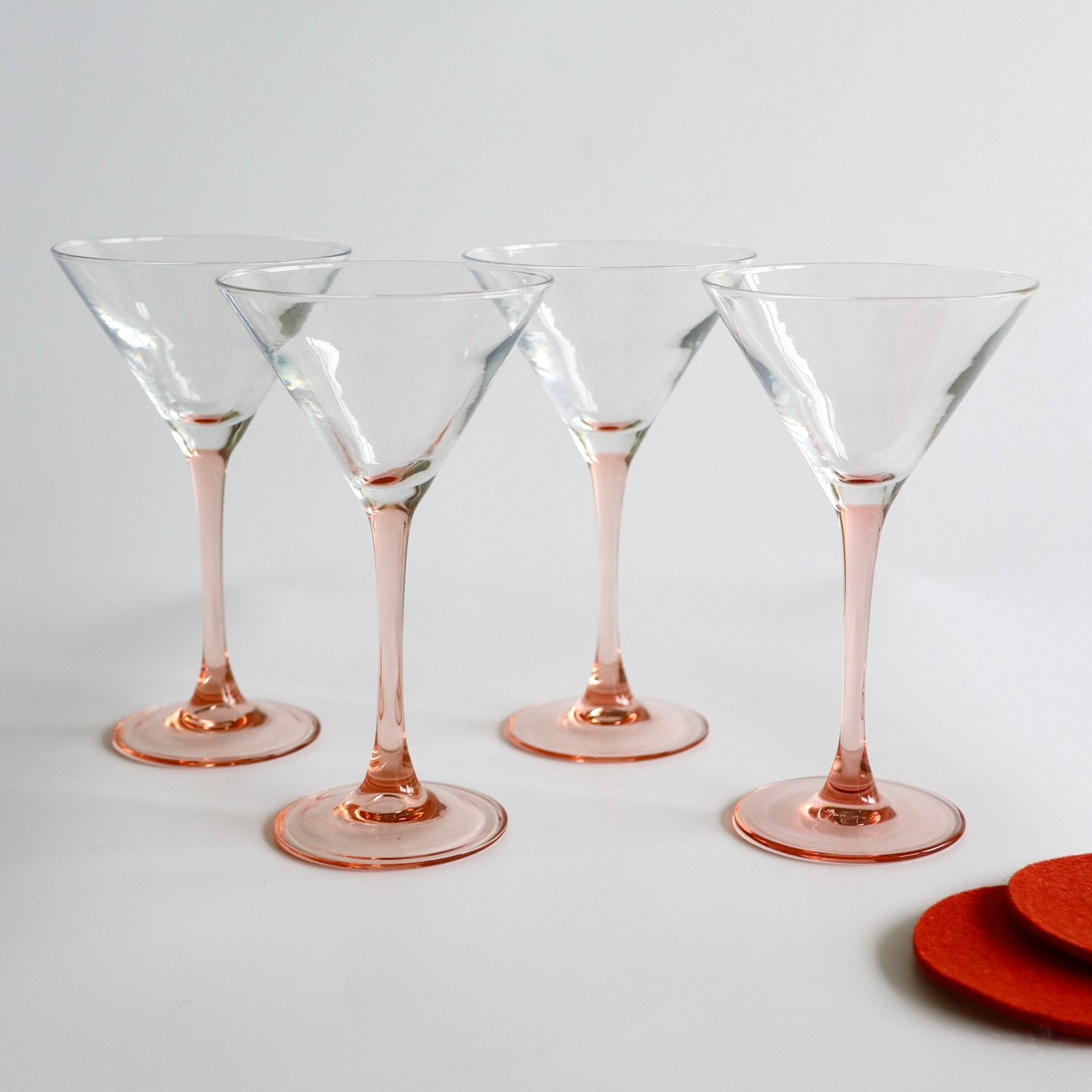 Luminarc France cocktailglazen roze, Luminarc, Overige typen, Ophalen of Verzenden, Zo goed als nieuw