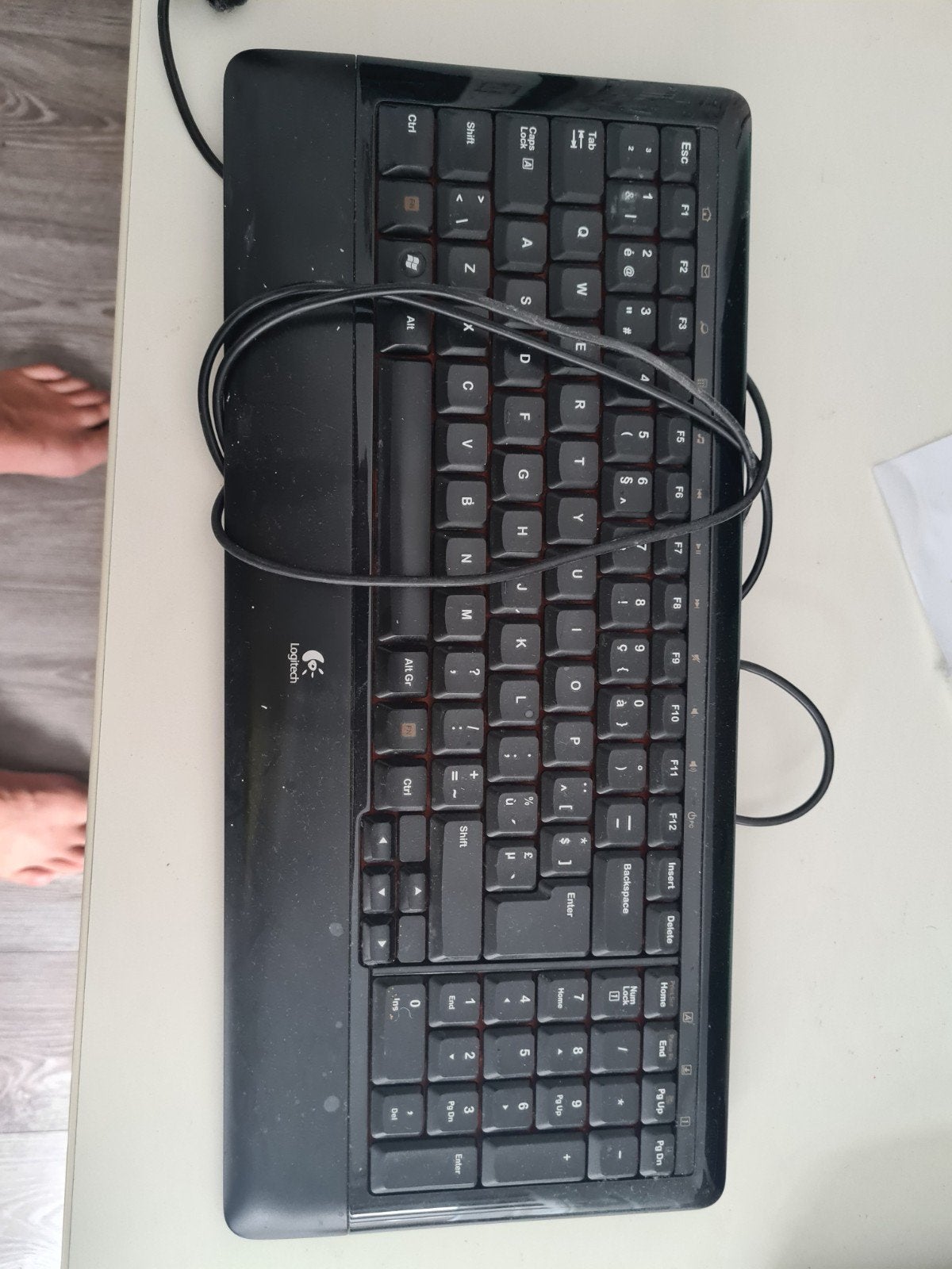 Logitech toetsenbord USB aansluiting, Computers en Software, Toetsenborden, Ophalen of Verzenden