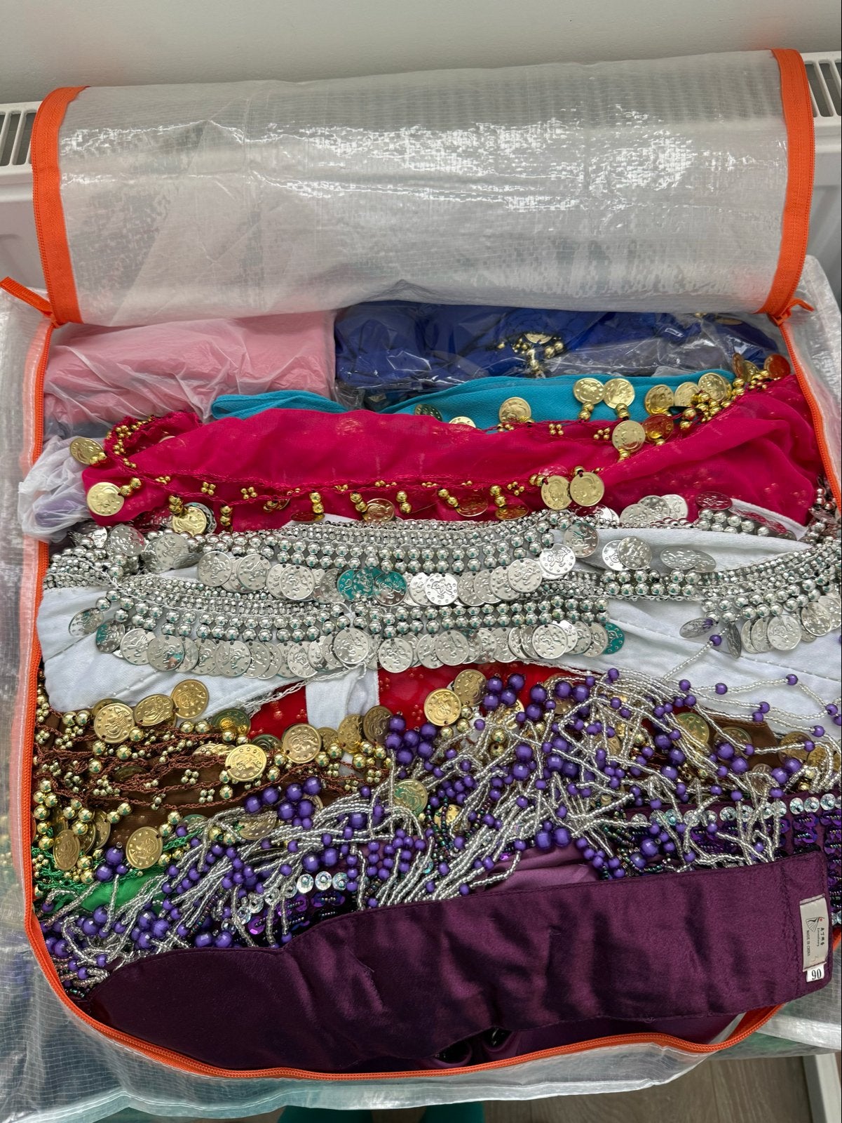 Bellydance sjaaltjes, bolero’s en satijnen rokken, Maat 38/40 (M), Verzenden, Overige thema's, Kleding