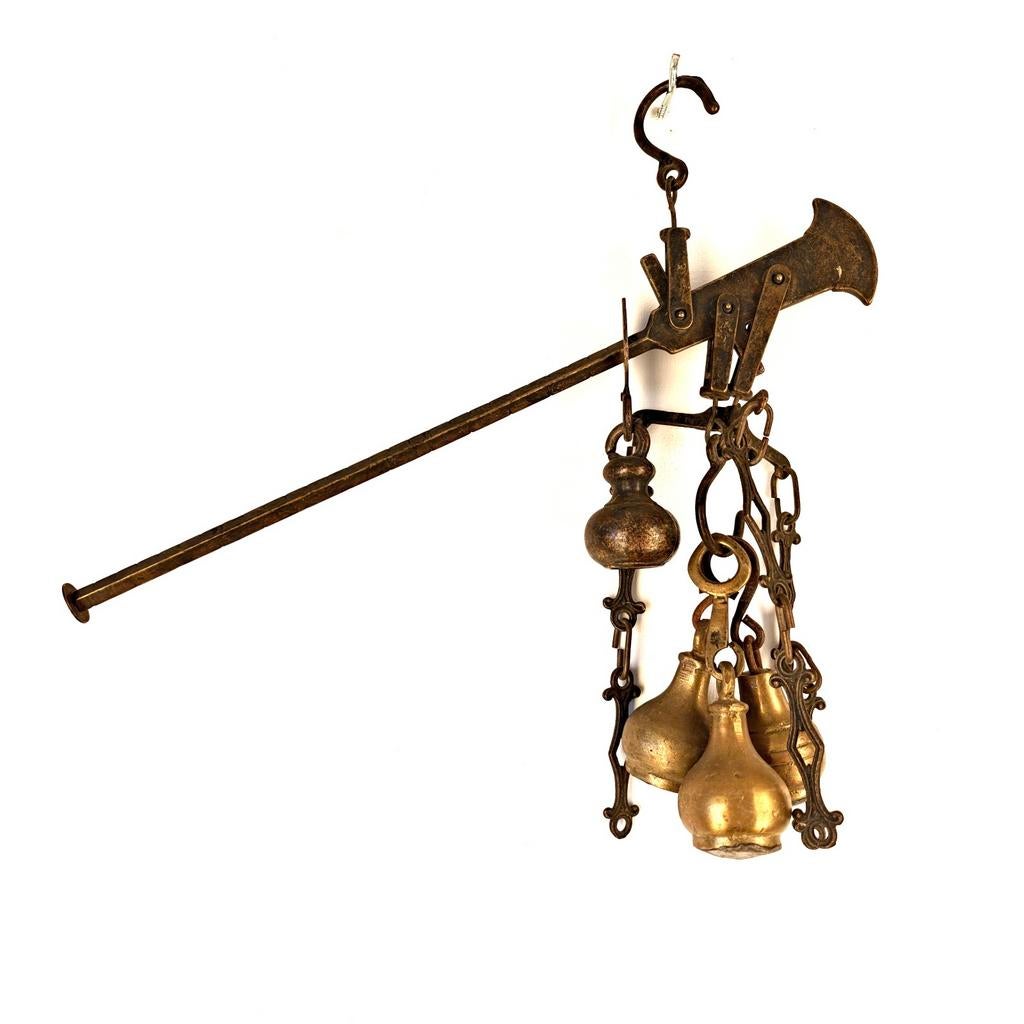 Antieke Messing/Brons Unster met Schaal (ca. 1820-1890), Ophalen of Verzenden