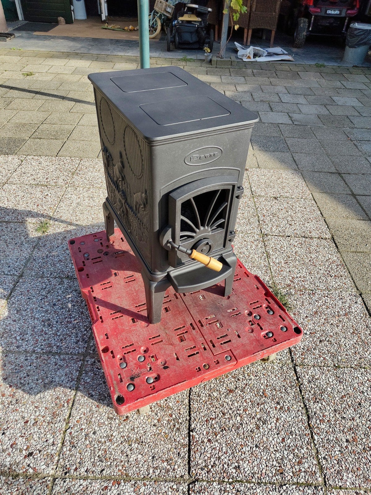Dovre 40 CBS 6 kW Houtkachel met Achteraansluiting, Huis en Inrichting, Ophalen, Gebruikt, Vrijstaande haard, Houthaard