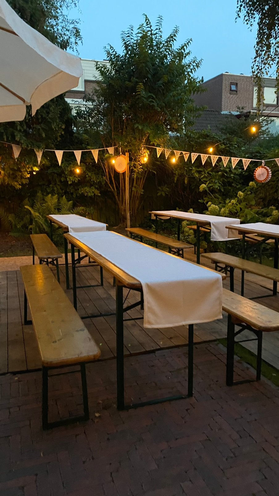 TE HUUR | Biertafel set picknick tafel bier tafel tafels, Ophalen of Verzenden, Zo goed als nieuw, Overige
