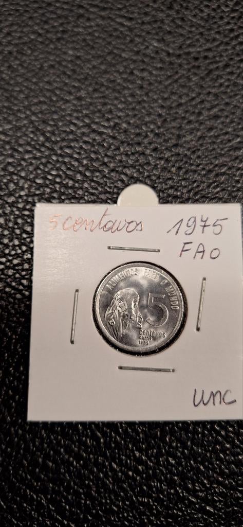 Brasil 5 centavos 1975 FAO   unc, Ophalen of Verzenden, Zuid-Amerika