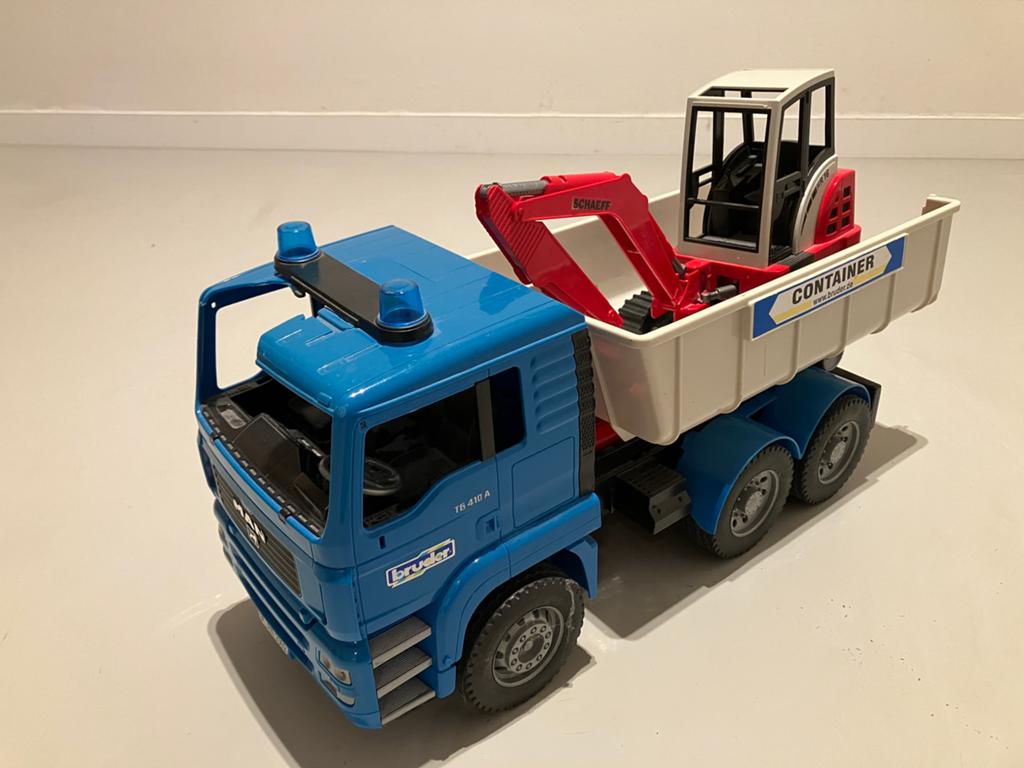 Bruder MAN TG 410 Containertruck, Ophalen, Gebruikt