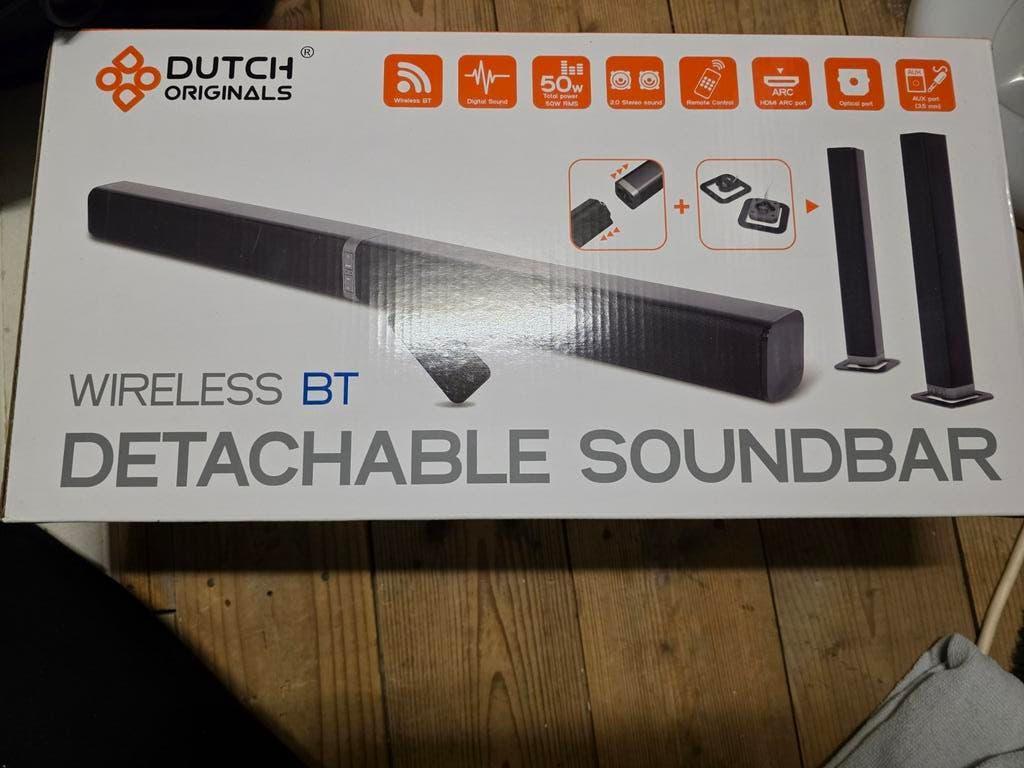 Dutch Originals Draadloze Afneembare Soundbar, Ophalen of Verzenden, Bluetooth, Nieuw