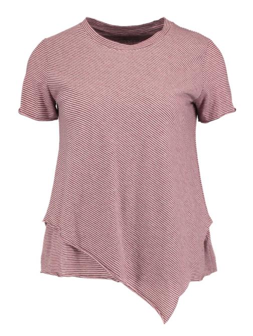 ALL SAINTS Daisy stripe roze gelaagde asymmetrische top M, Maat 38/40 (M), Nieuw, Allsaints, Ophalen of Verzenden
