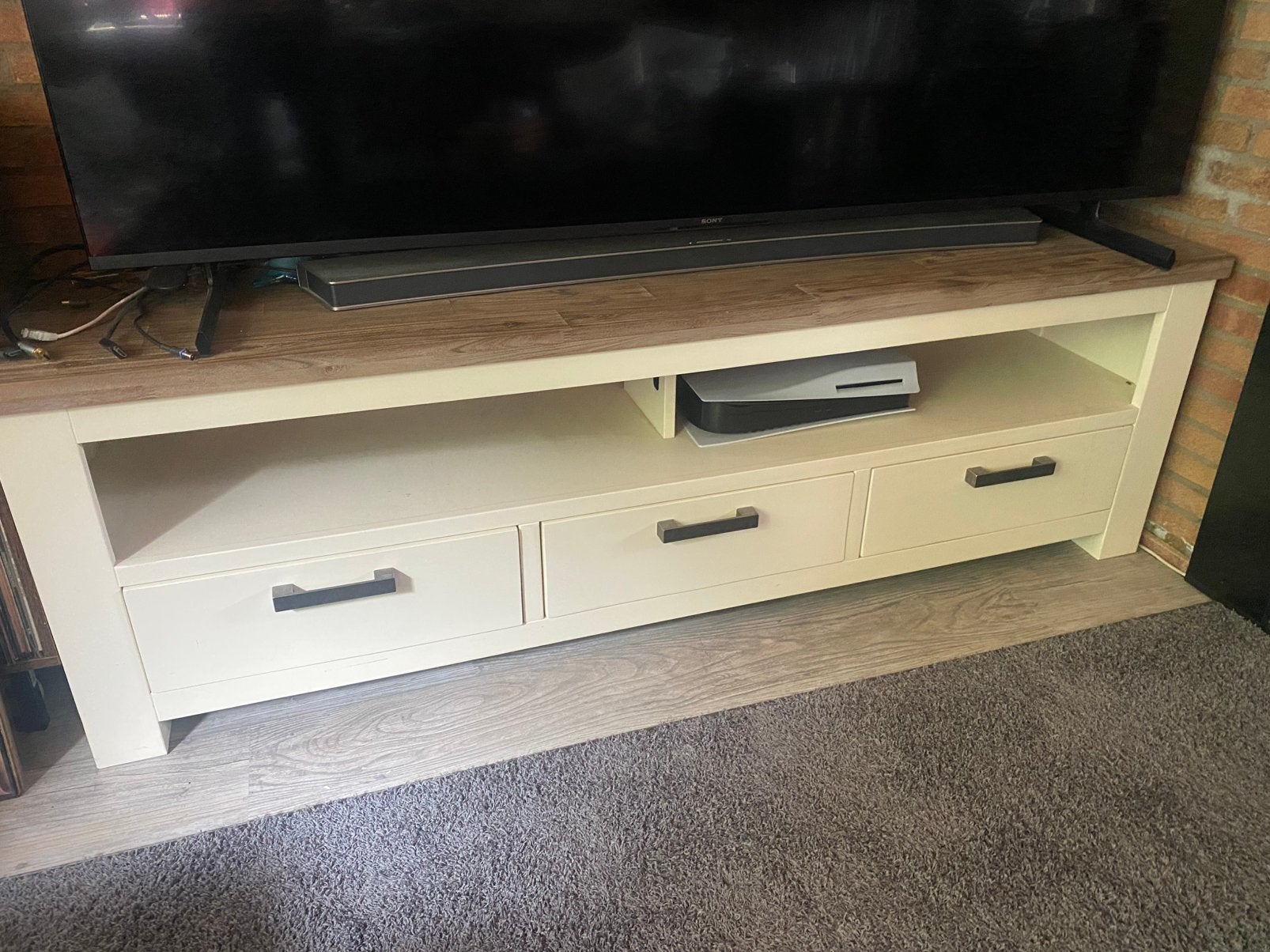 Tv kast, Ophalen, 150 tot 200 cm, Zo goed als nieuw, Minder dan 100 cm