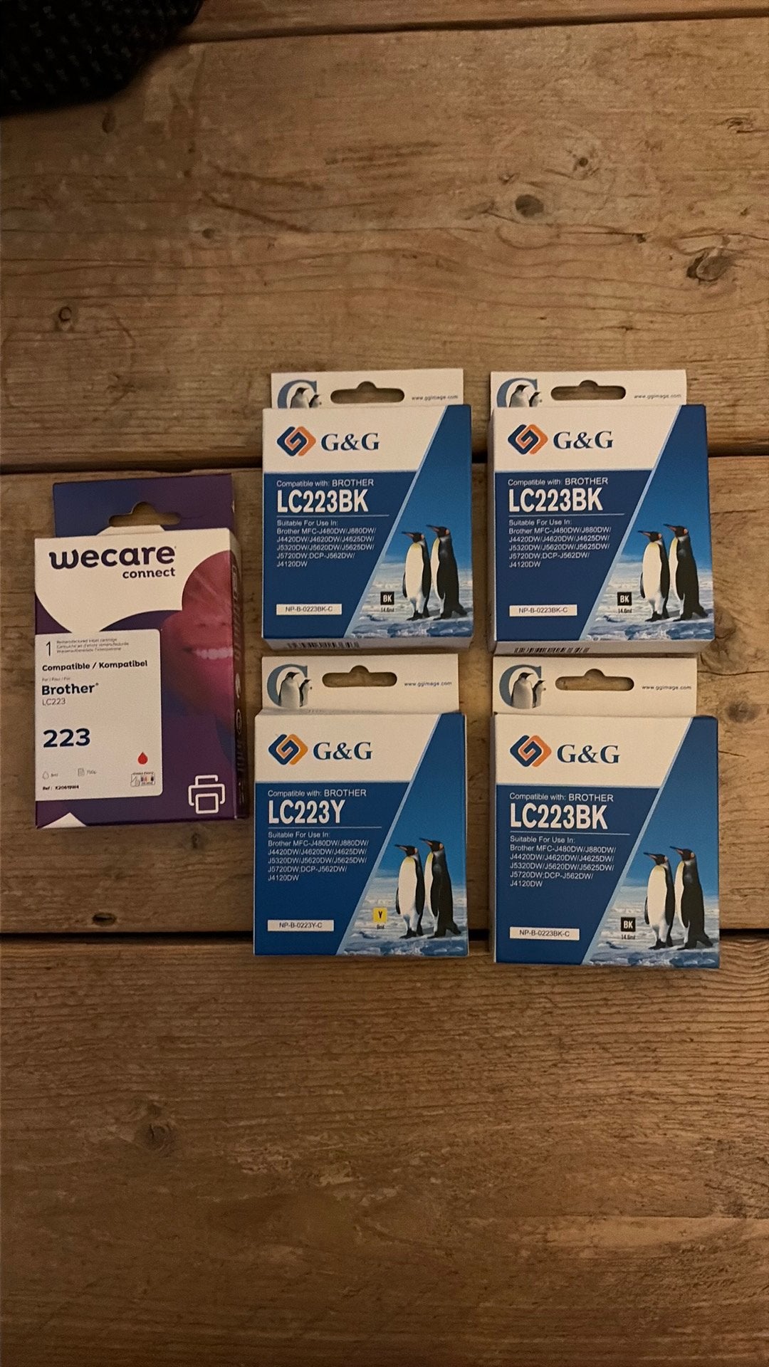 5 Brother LC223 inktcartridges – nieuw in verpakking, Computers en Software, Ophalen of Verzenden, Nieuw, Cartridge