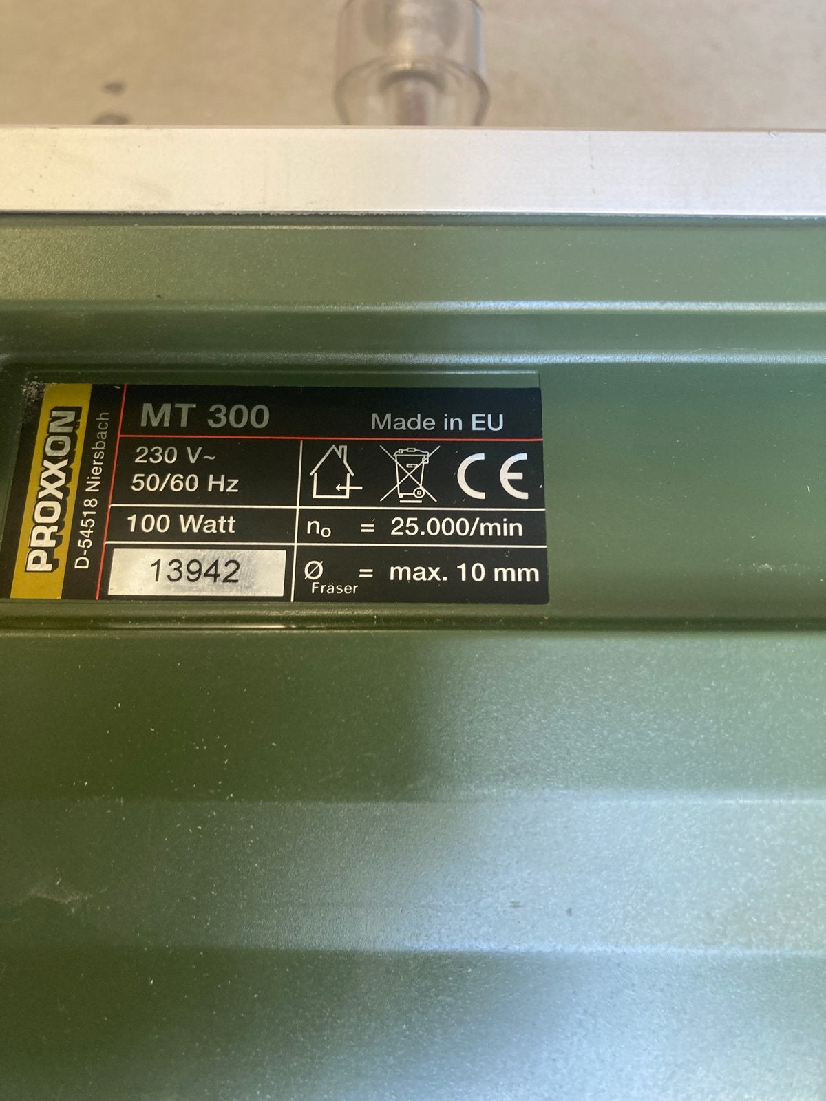 Proxxon MT 300 freesbank - 100 Watt, 25.000 tpm, Ophalen of Verzenden, Gebruikt, Elektrisch, Bovenfrees