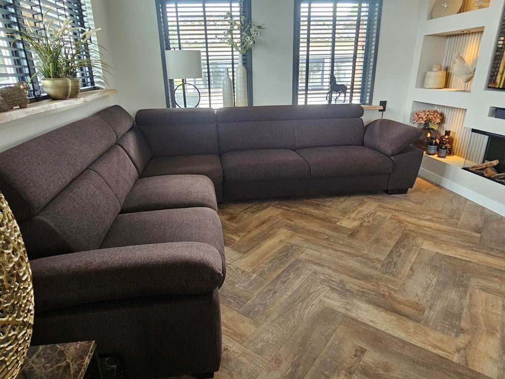 Heerlijk zittende grote loungebank, Ophalen, Zo goed als nieuw, Stof, Chique landelijk modern hotelchique