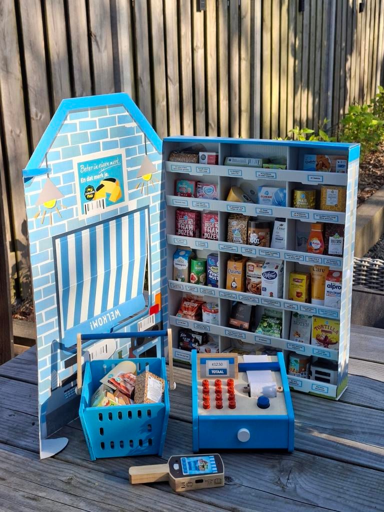 AH Supermarkt Speelset met Kassa en Boodschappen, Kinderen en Baby's, Ophalen, Zo goed als nieuw, Jongen of Meisje