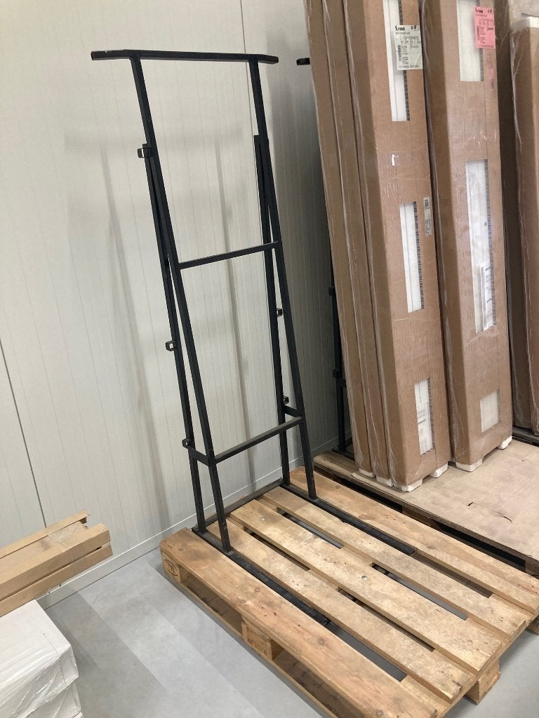 Euro pallet / glasbok met stalen frame, Doe-het-zelf en Verbouw, Hout en Planken, Ophalen, Zo goed als nieuw, 50 mm of meer, Minder dan 200 cm