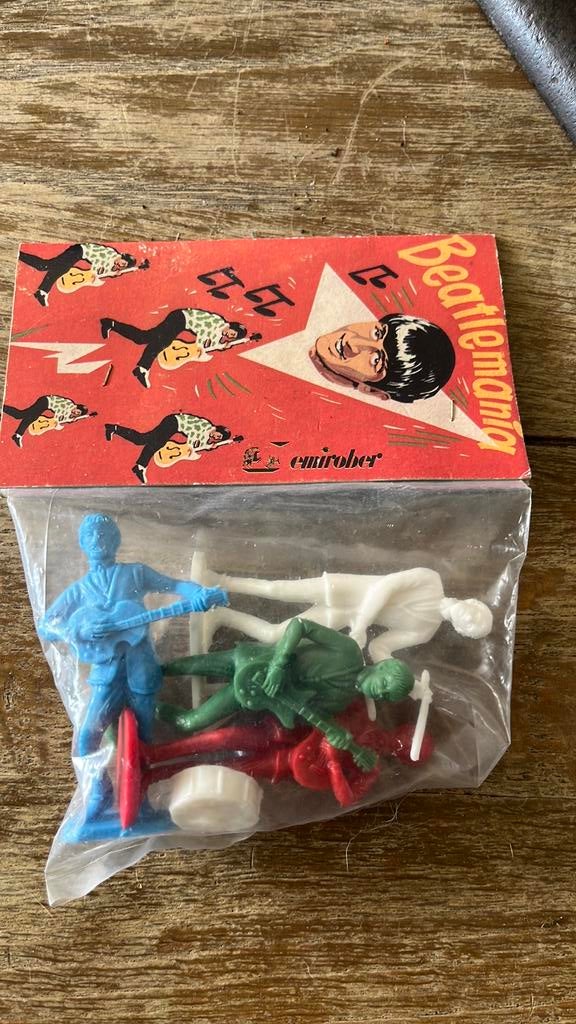 Zakje met Beatles figuurtjes uit de jaren 60/70 nieuw, Antiek en Kunst, Ophalen of Verzenden