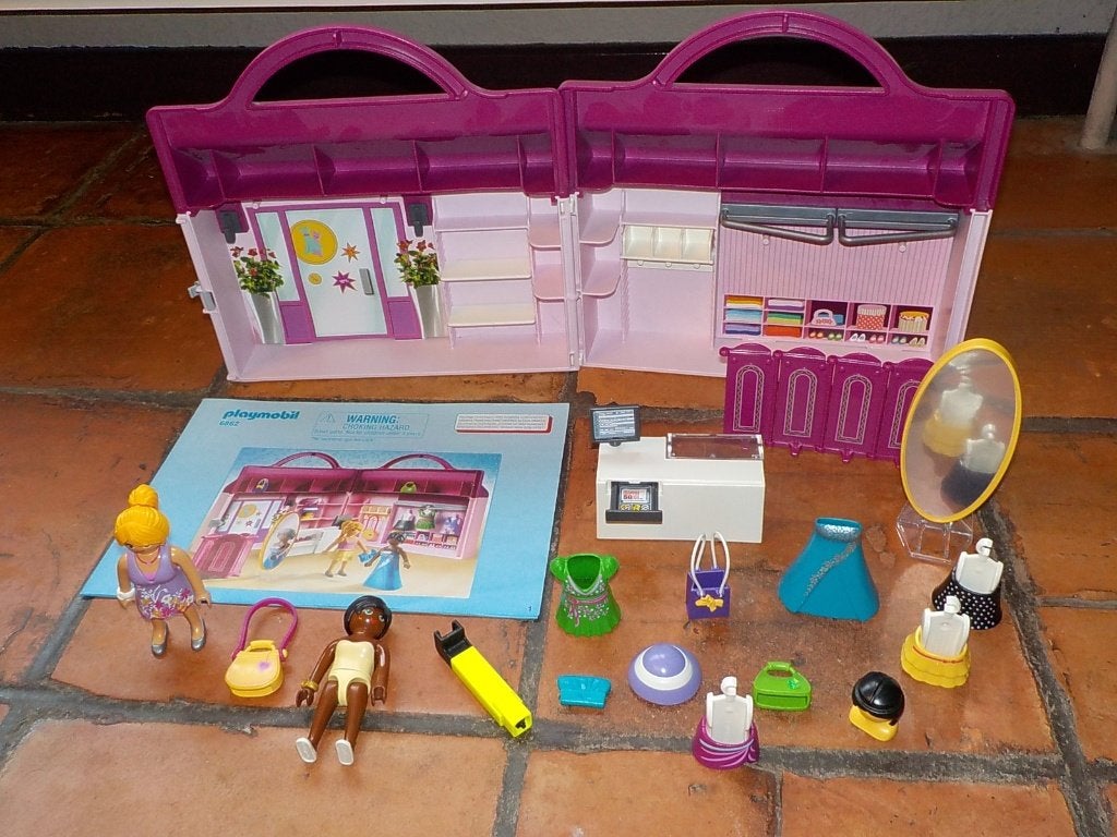 Playmobil 6862 Fashion Girls Meeneem Fashionshop - compleet, Gebouw, Complete set, Ophalen of Verzenden, Zo goed als nieuw