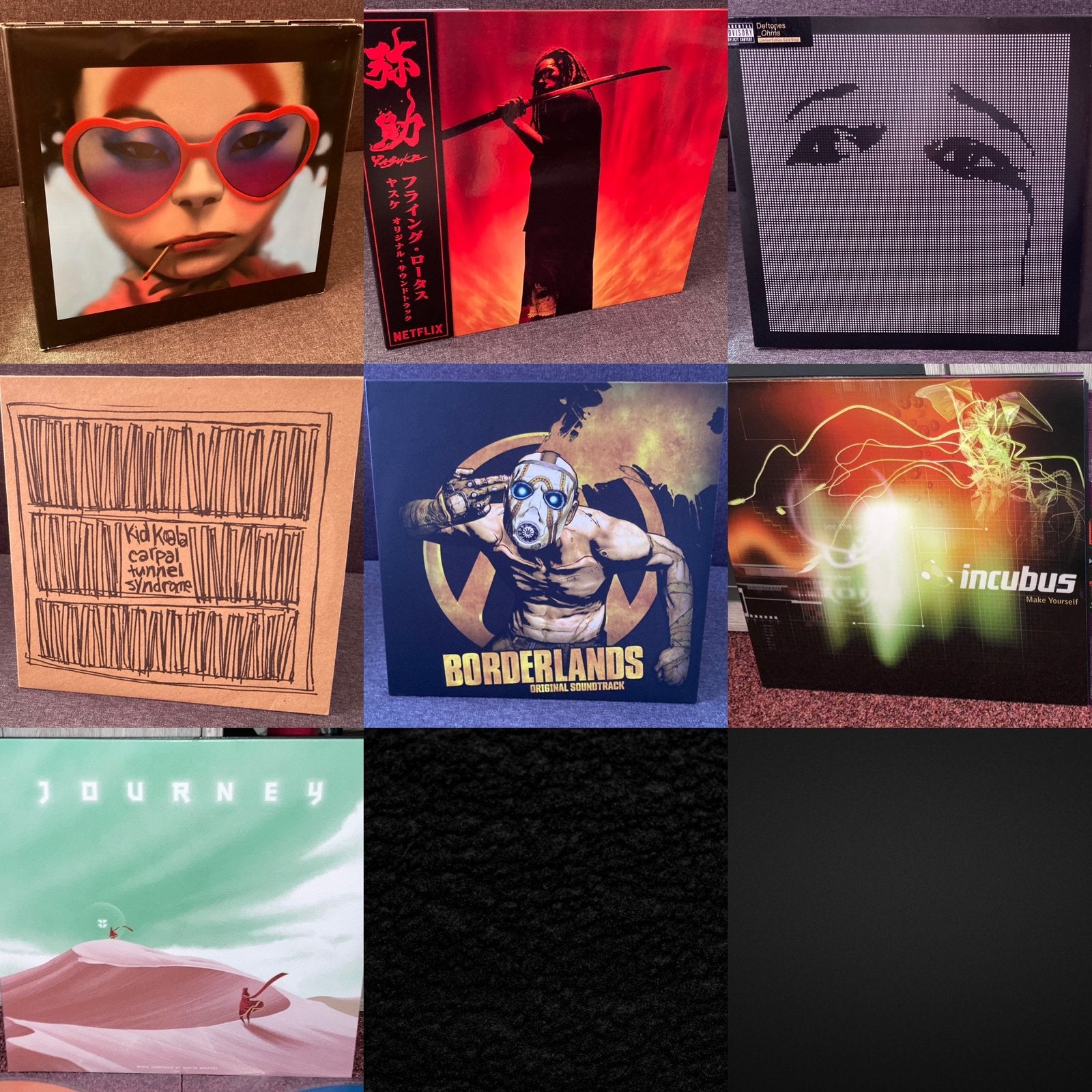 7 Vinyl / LP Albums:Gorillaz, Borderlands, Jorney, Incubus, Limited edition, Alternative, Ophalen of Verzenden, Zo goed als nieuw