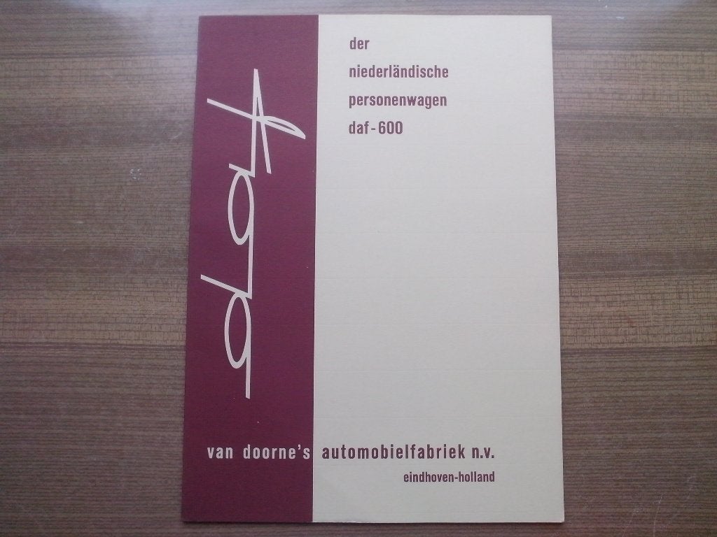 Originele DAF Daffodil brochure folder 1960 persfoto's NIEUW, Ophalen of Verzenden, Nieuw, Overige merken