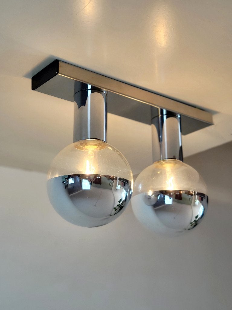 Set, 3 Space Age wandlampen van Motoko Ishii voor Leuchten, Huis en Inrichting, Gebruikt, Vintage design, Mid Century Modern, space age