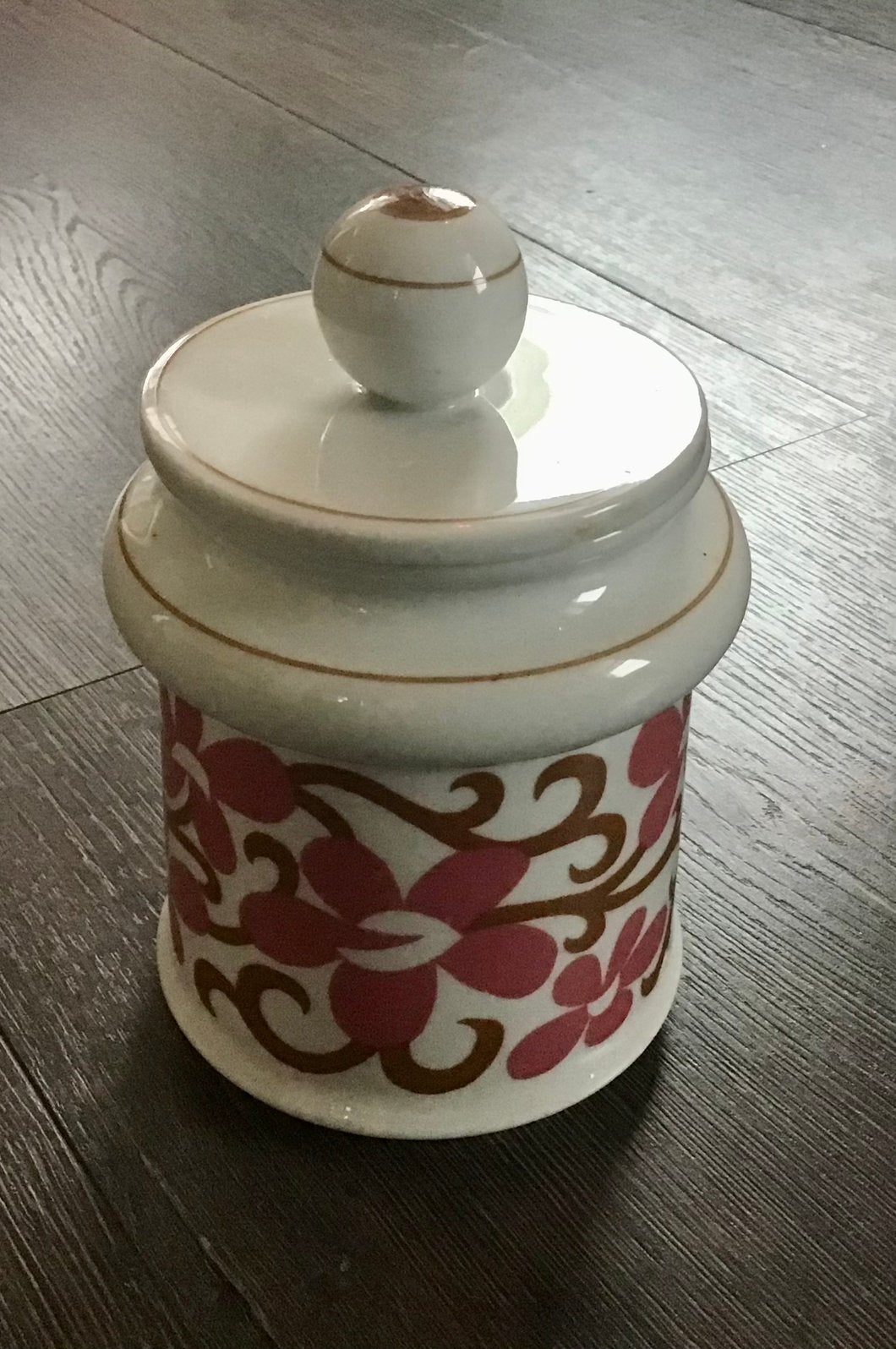PORSGRUND NORWAY Vintage Pot met deksel, Ophalen of Verzenden, Zo goed als nieuw, Overige materialen, Pot, Bus of Blik