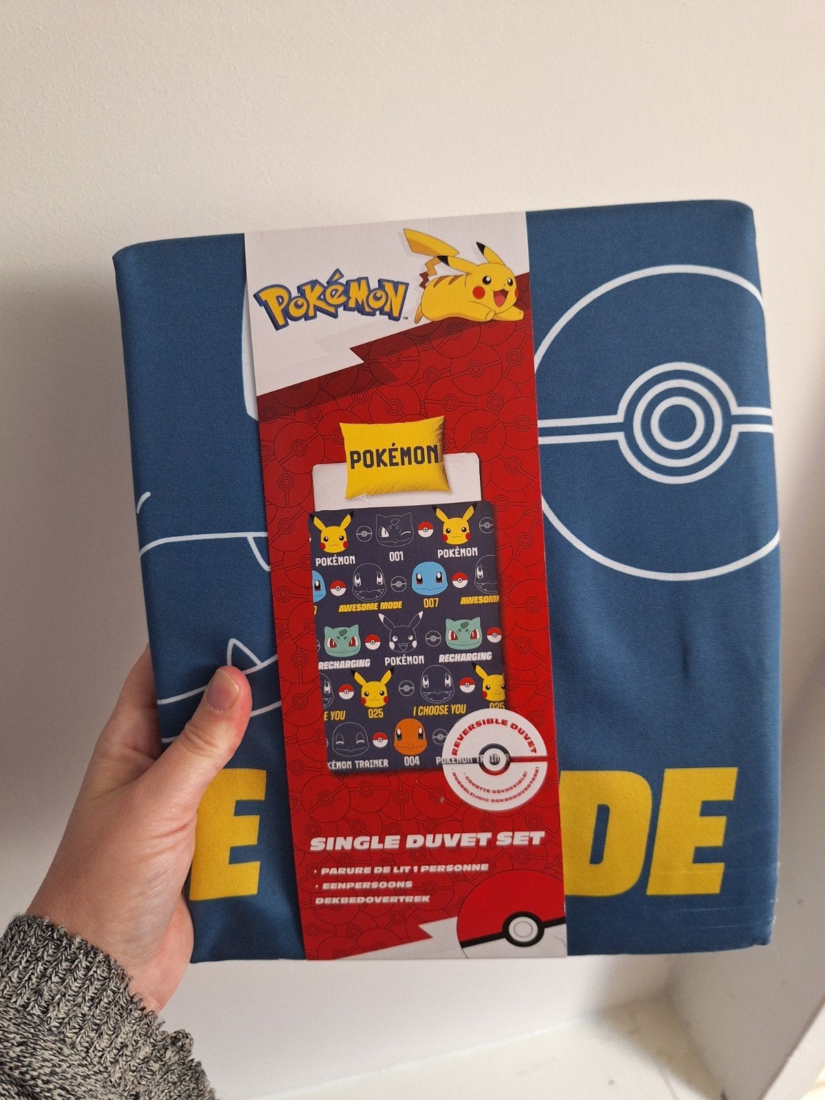 Nieuw Pokémon Single Dekbedovertrek - Omkeerbaar!, Ophalen, Eenpersoons, Blauw, Dekbedovertrek