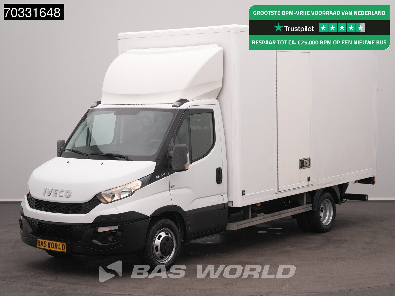 Iveco Daily 35C15 3.0L Euro6 Laadklep 2x Zijdeur 3,5t Trekha, Auto's, Bestelauto's, Stof, Gebruikt, Euro 6, 4 cilinders
