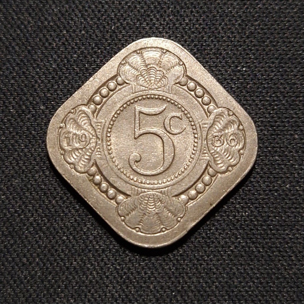 5 cent 1936, Verzenden, Koningin Wilhelmina, 5 cent, Losse munt