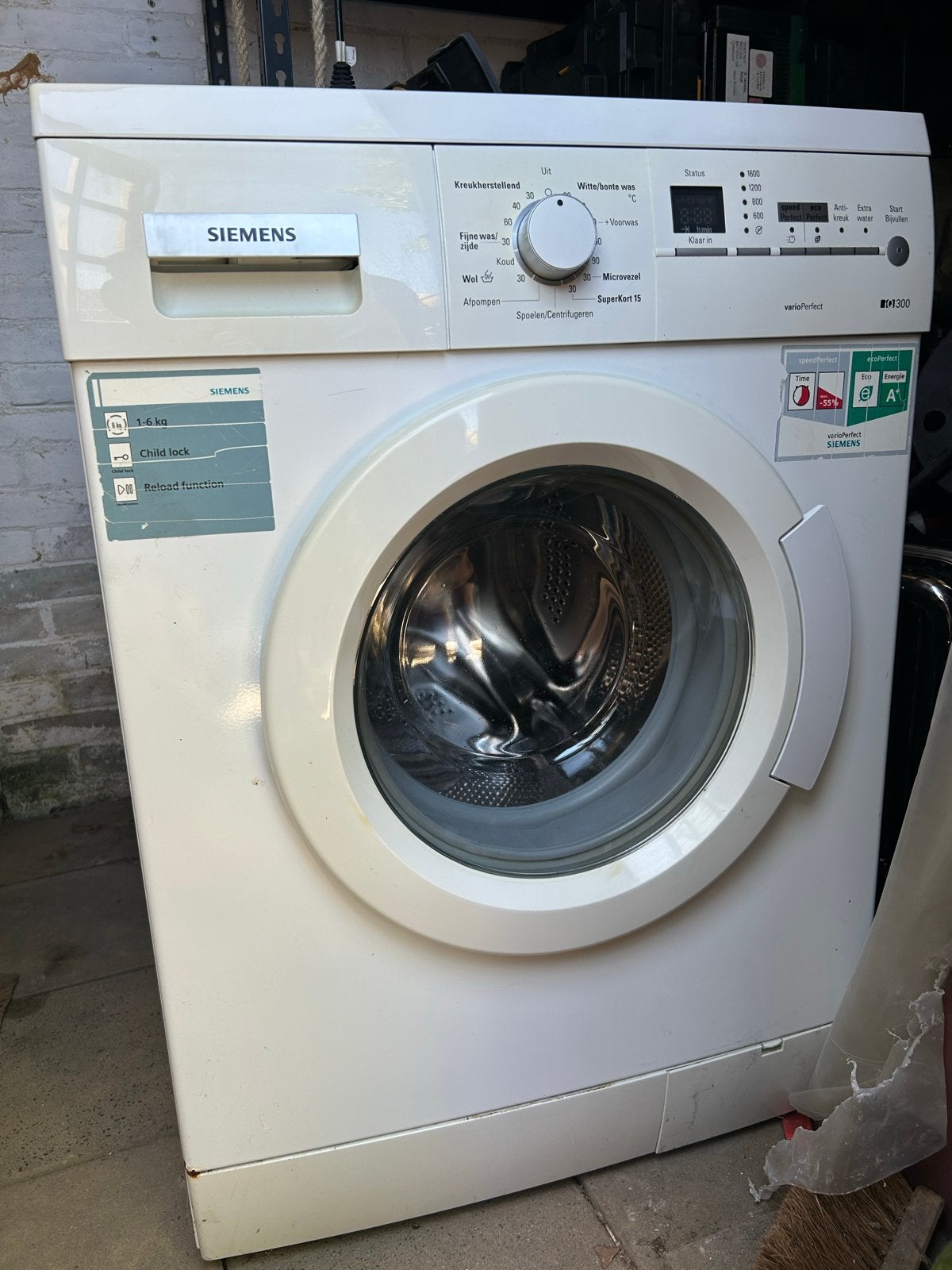 Siemens VarioPerfect iQ300 Wasmachine 1-6 kg, Ophalen, 1200 tot 1600 toeren, Gebruikt, 4 tot 6 kg