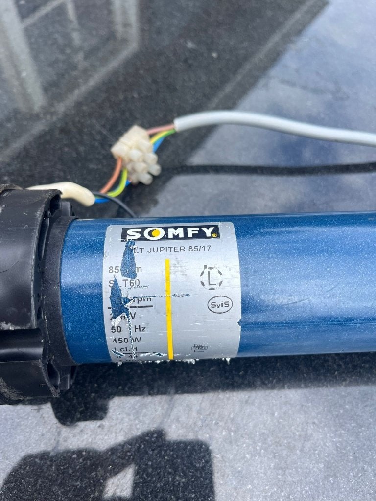 Buismotor, SOMFY MARINER, METEOR ALTUS JUPITER BECKER, Doe-het-zelf en Verbouw, Rolluiken, Ophalen, Gebruikt, Minder dan 100 cm